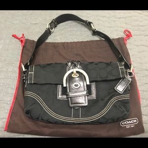 Authentic Coach Soho 6280 Black Signature Handbag